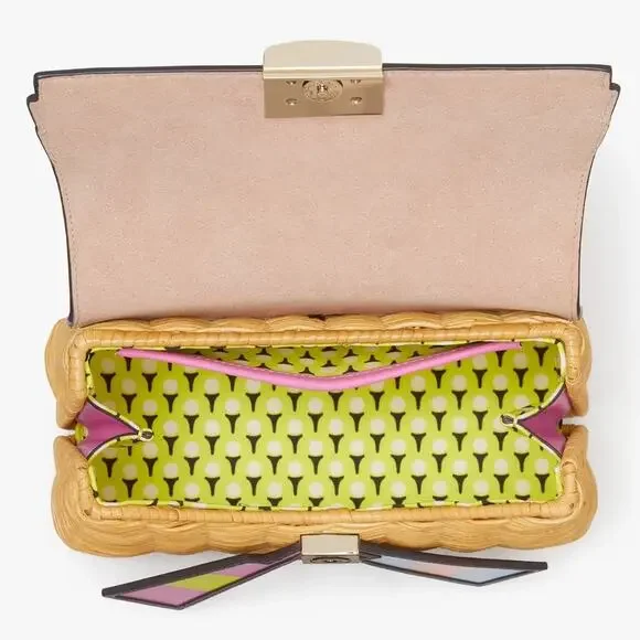 NWT Kate Spade Tee Time Wicker 3D Windmill Top-handle Bag - Picture 11 of 16